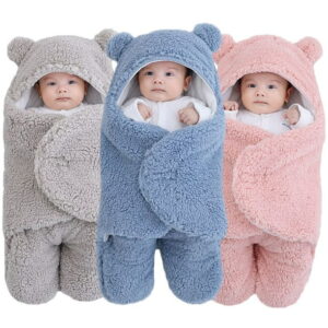 ENTERIZO PARA BEBE Enterizo de Bebé Tipo Osito con Capucha Abrigado y Súper Suave - Saco de dormir para recién nacido